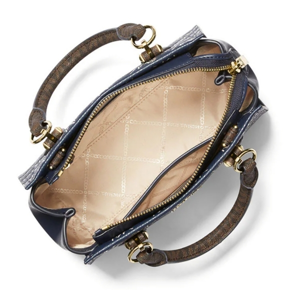 Michael Kors Marilyn Small Logo Blue Crossbody SET - Picture 6 of 14